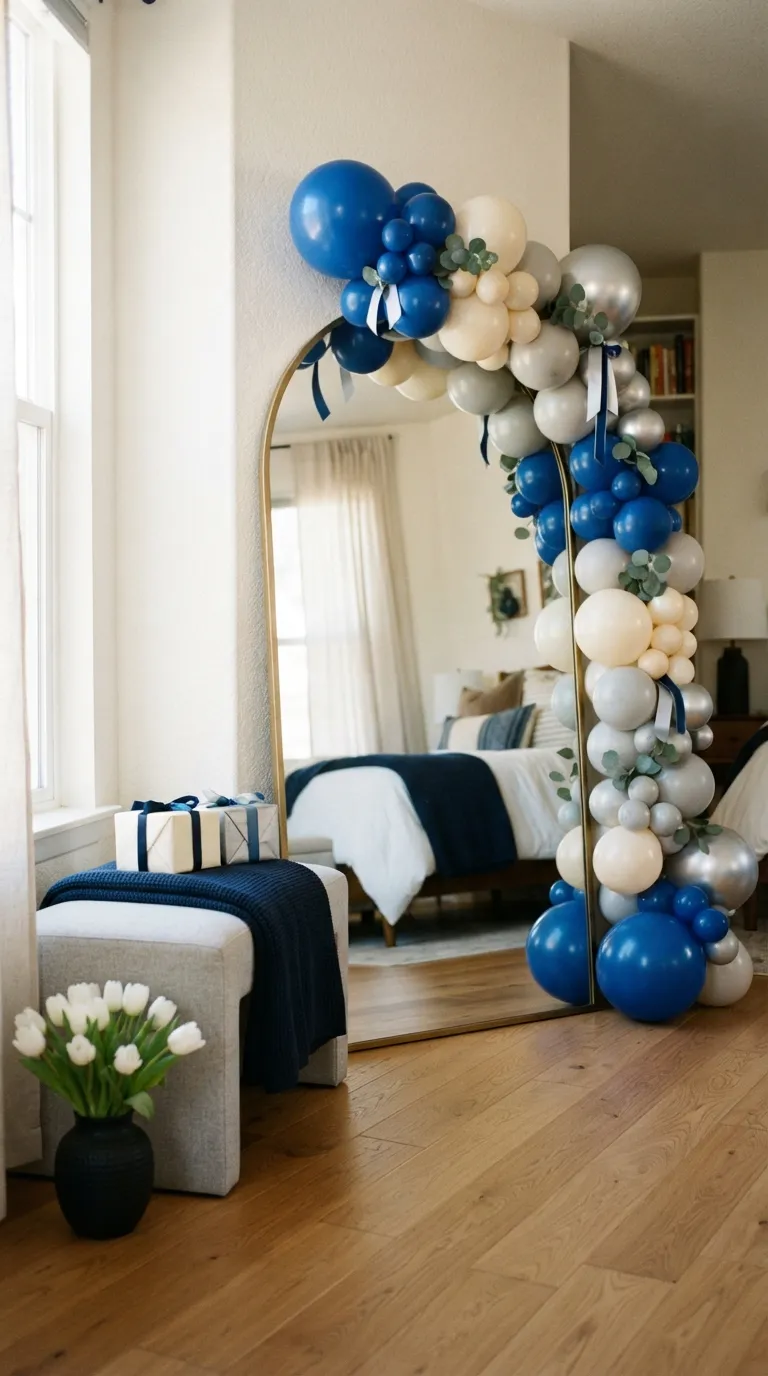 How To Decorate Room For Birthday Mirror Balloon Frame