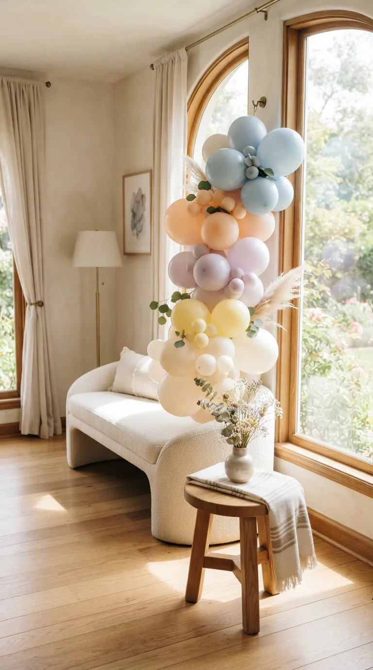 Indoor Balloon Decoration Pastel Balloon Photo Corner
