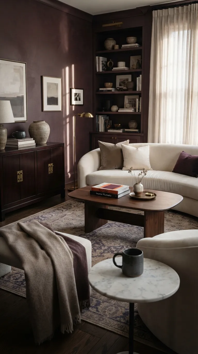 interior color trends for home design Deep Plum Adds Moody Personality