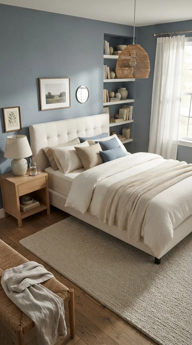 interior color trends for home design Dusty Blue Creates a Peaceful Retreat