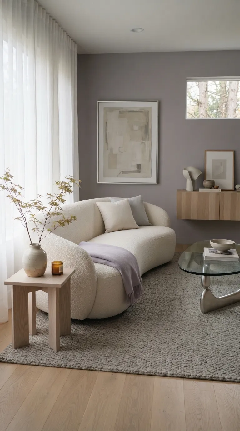 interior color trends for home design Muted Lavender Softens Contemporary Interiors