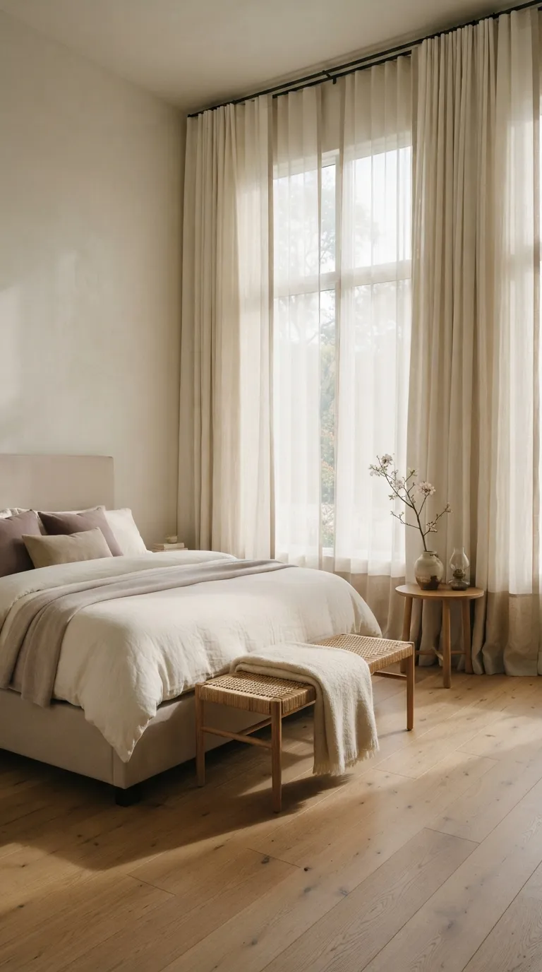 luxury bedroom decor ideas for a feminine aesthetic Add a Soft Window Treatment