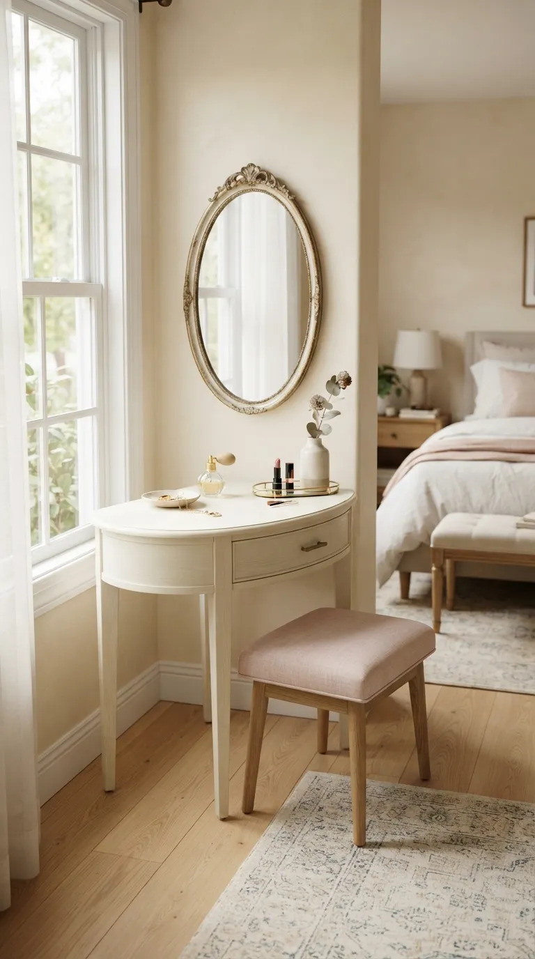luxury bedroom decor ideas for a feminine aesthetic Create a Cozy Vanity Corner