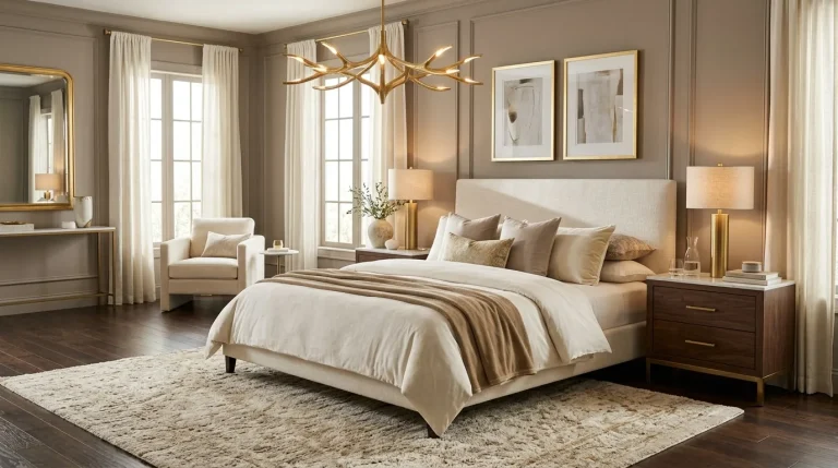 luxury bedroom ideas with gold accents