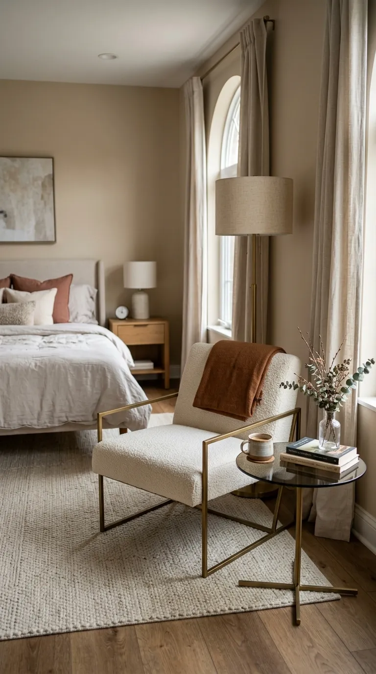 luxury bedroom ideas with gold accents Add a Gold Accent Chair