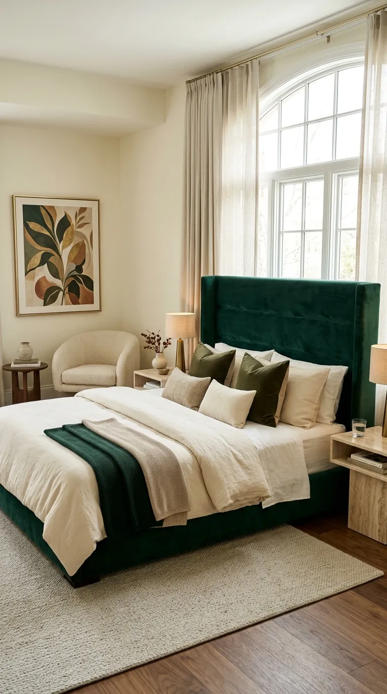 luxury bedroom ideas with gold accents Combine Gold With Deep Emerald Green