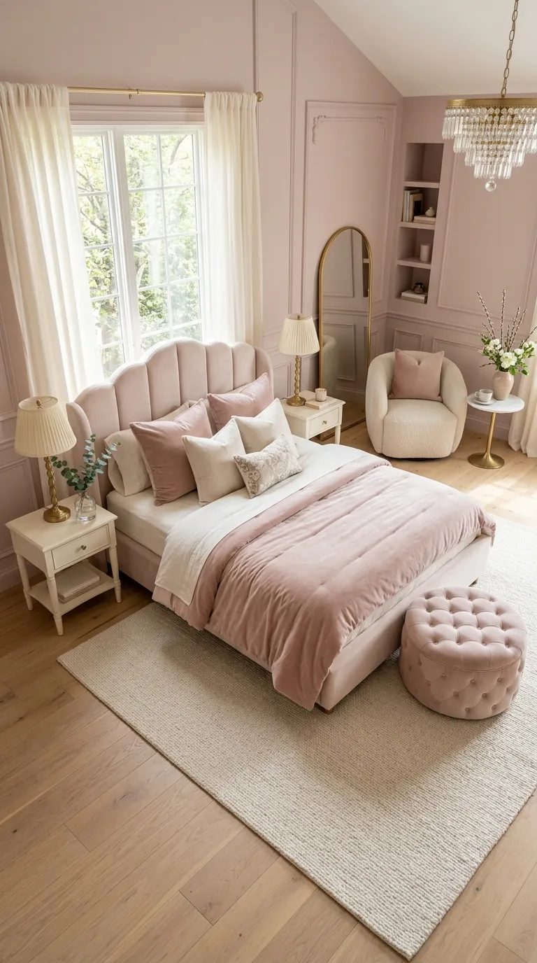 luxury bedroom ideas with gold accents Create a Soft Glam Look With Gold and Blush