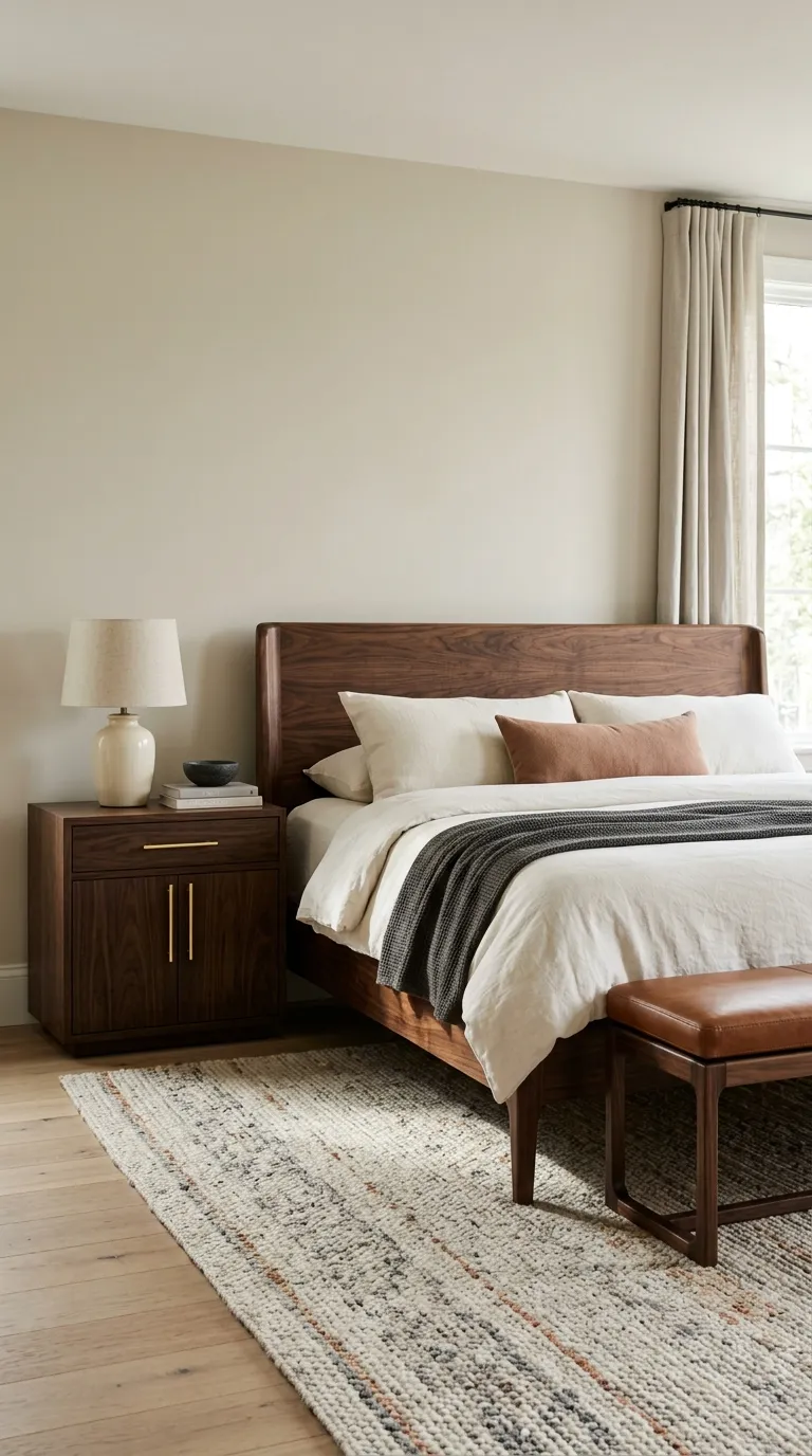 luxury bedroom ideas with gold accents Mix Gold Hardware With Dark Wood