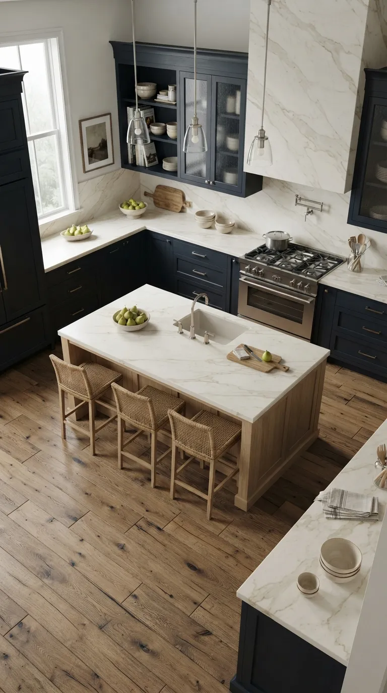 luxury home design trends Moody Kitchens With Deep Cabinet Colors