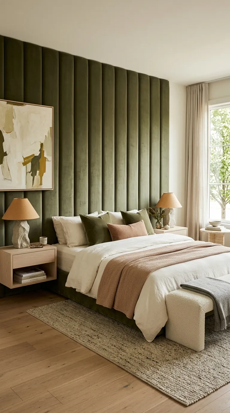 luxury hotel style bedroom decor ideas Add a Statement Upholstered Headboard