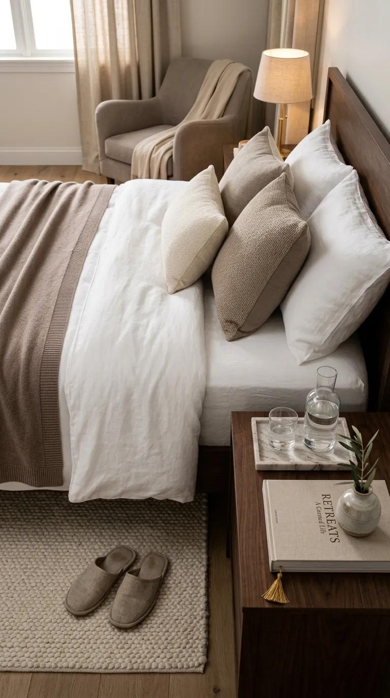 luxury hotel style bedroom decor ideas Add Hotel-Inspired Finishing Touches