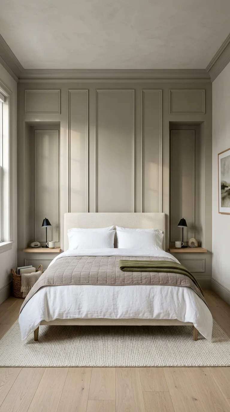 luxury hotel style bedroom decor ideas Frame the Bed With Built-In Panels