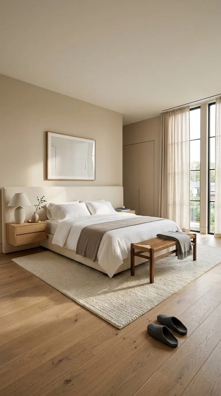 luxury hotel style bedroom decor ideas Keep the Whole Room Clutter-Free