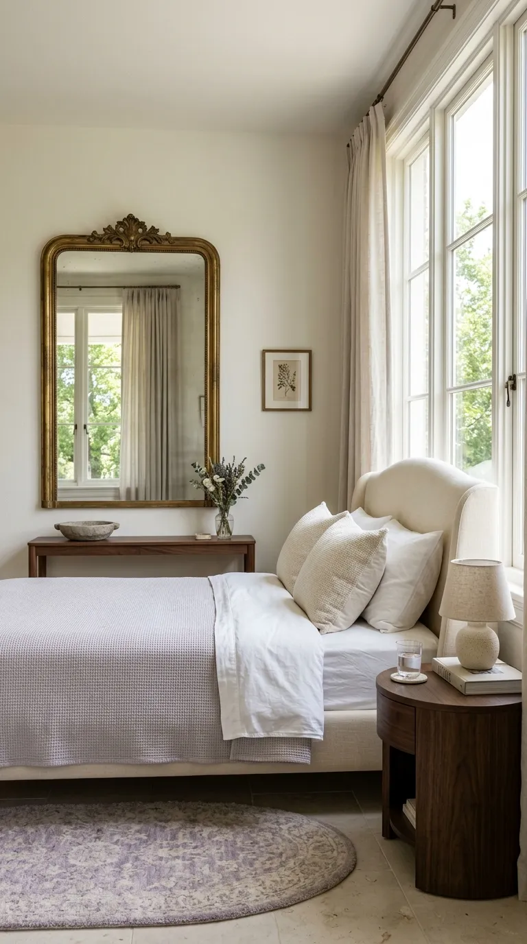 luxury hotel style bedroom decor ideas Use a Large Mirror to Open the Room