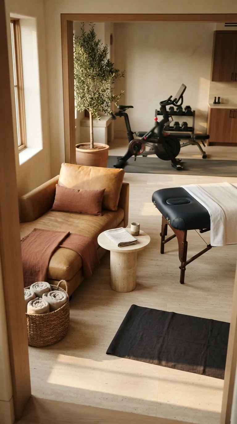 luxury modern home gym ideas Add a Dedicated Recovery Corner