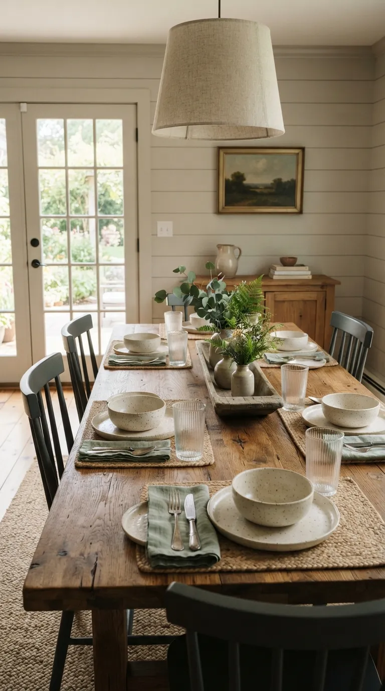 modern farmhouse dining room decor Casual Table Setting