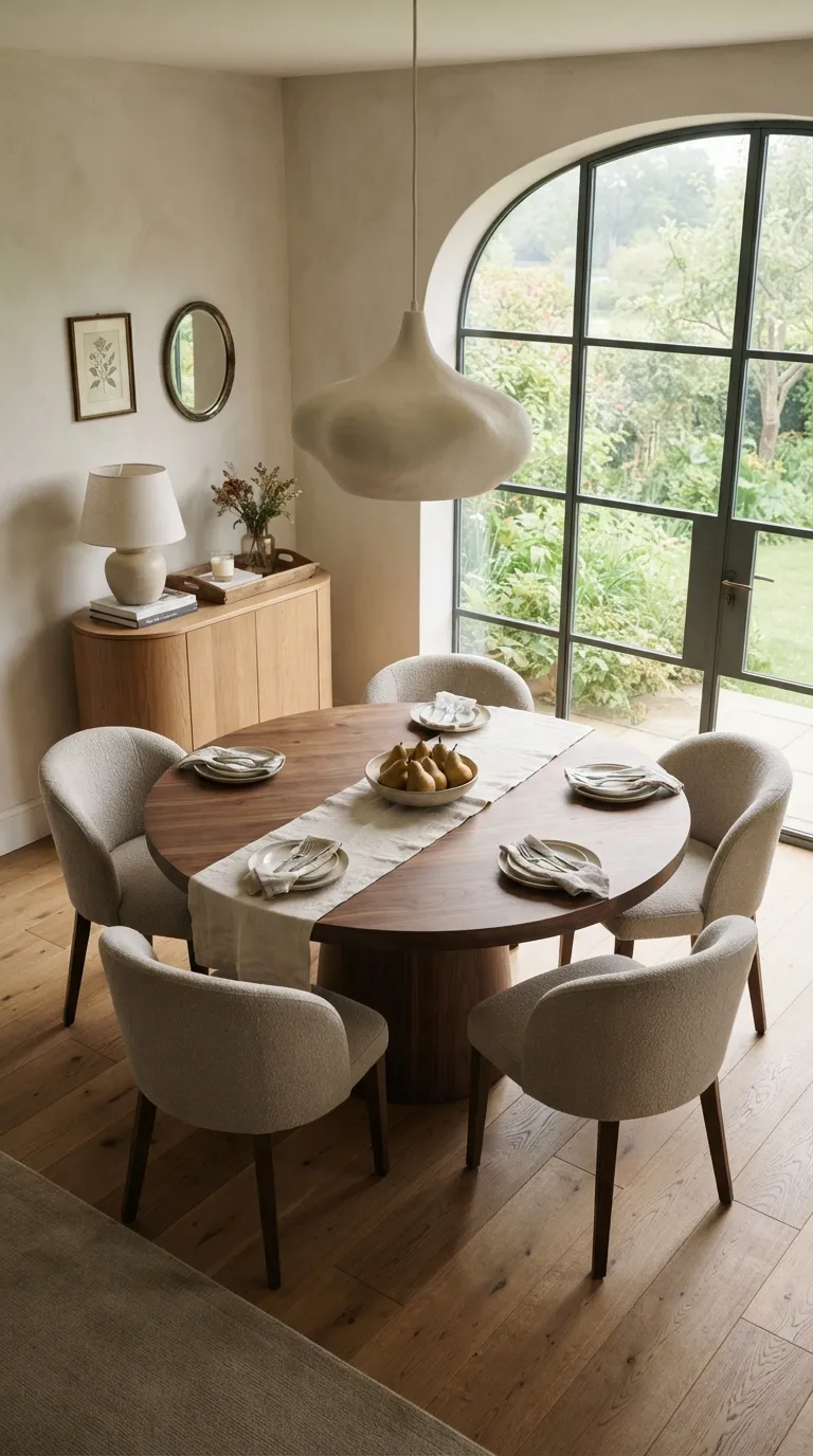 modern farmhouse dining room decor Curved Dining Furniture