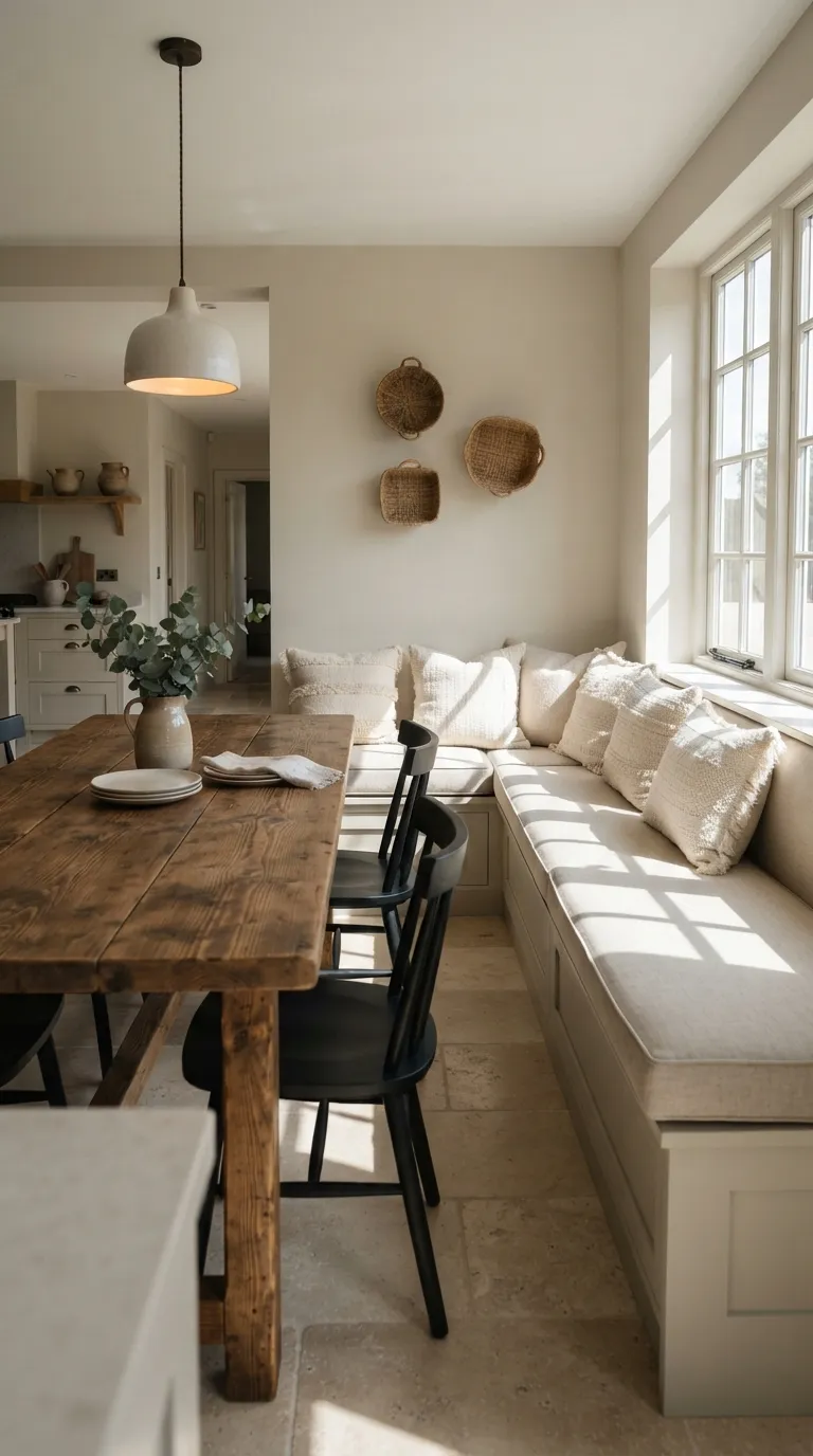 modern farmhouse dining room decor Farmhouse Bench Seating