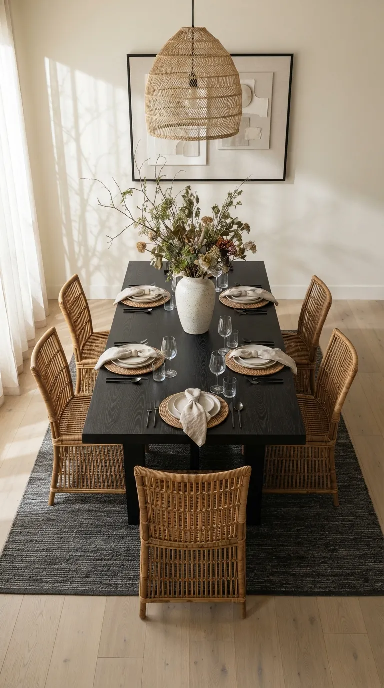 modern farmhouse dining room decor Natural Branch Centerpiece