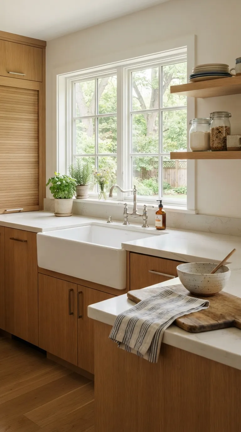 modern farmhouse home design trends Classic Farmhouse Sinks With Sleek Cabinetry
