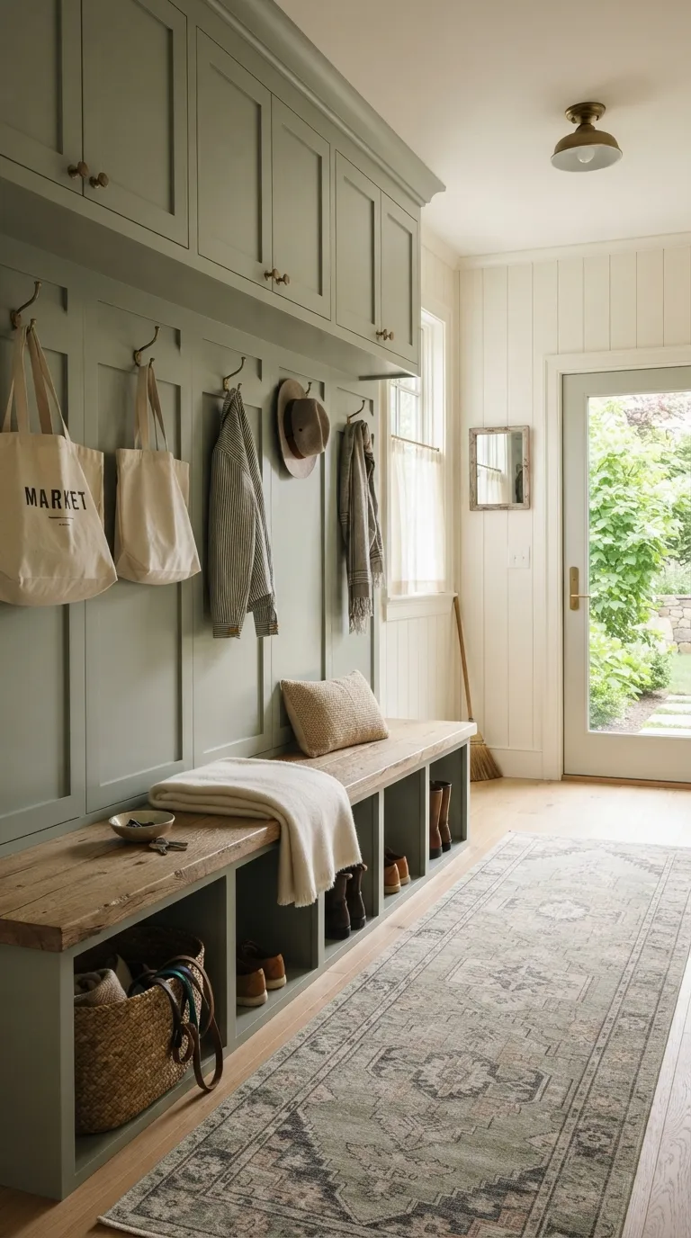 modern farmhouse home design trends Muted Green Accents For A Fresh Farmhouse Palette