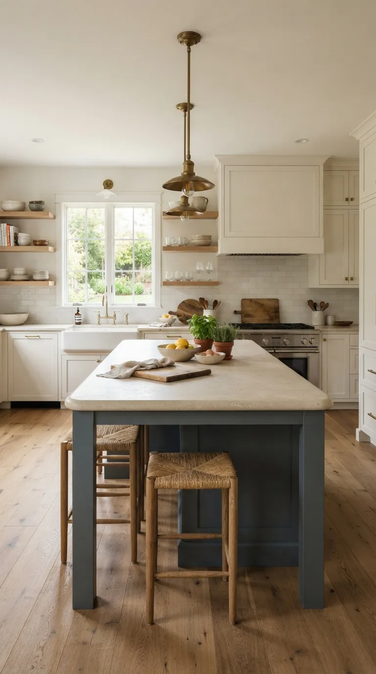 modern farmhouse home design trends Oversized Farmhouse Kitchen Islands