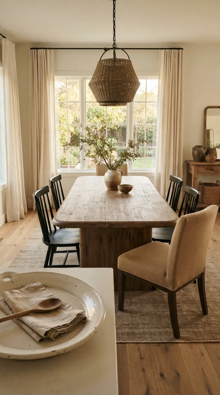 modern farmhouse home design trends Relaxed Dining Rooms With Farmhouse Tables