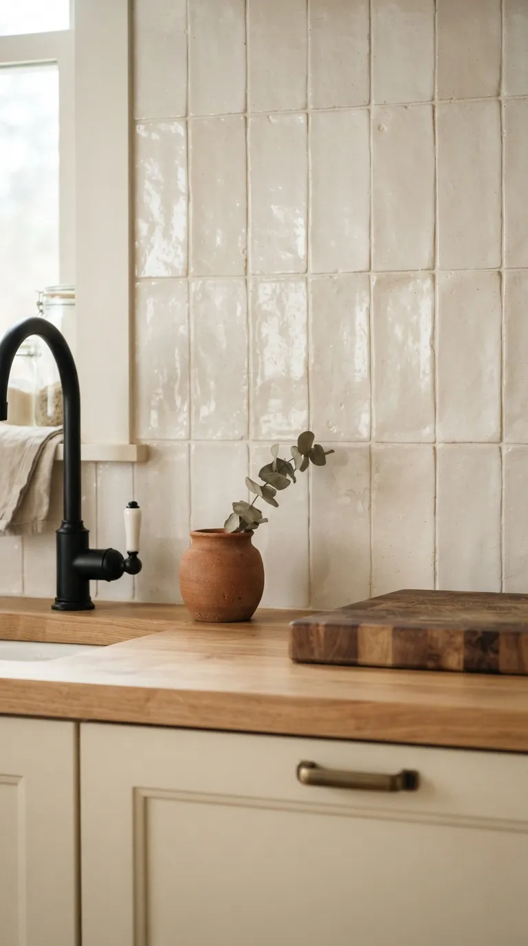 modern farmhouse home design trends Textured Tile For Subtle Farmhouse Character