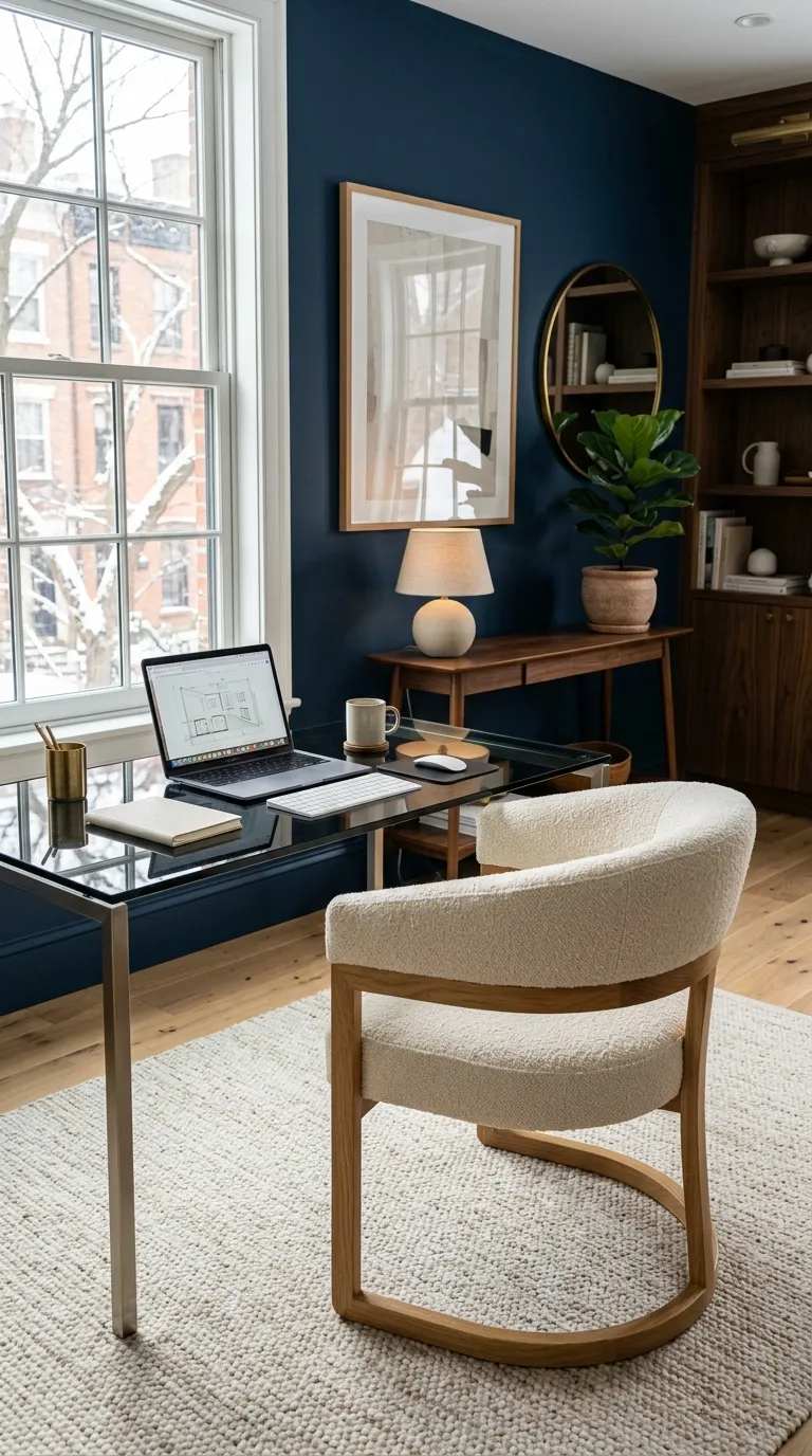 modern feng shui home office ideas Add a Rounded Desk Chair