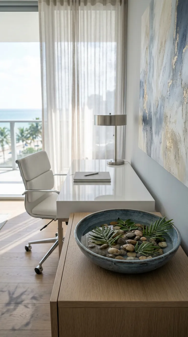 modern feng shui home office ideas Add a Small Water-Inspired Detail
