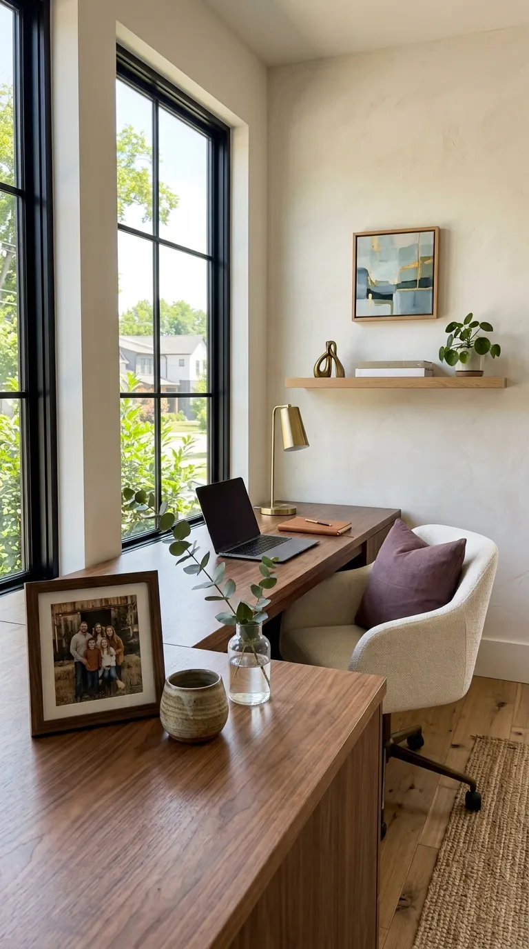 modern feng shui home office ideas Finish With a Personal Touch