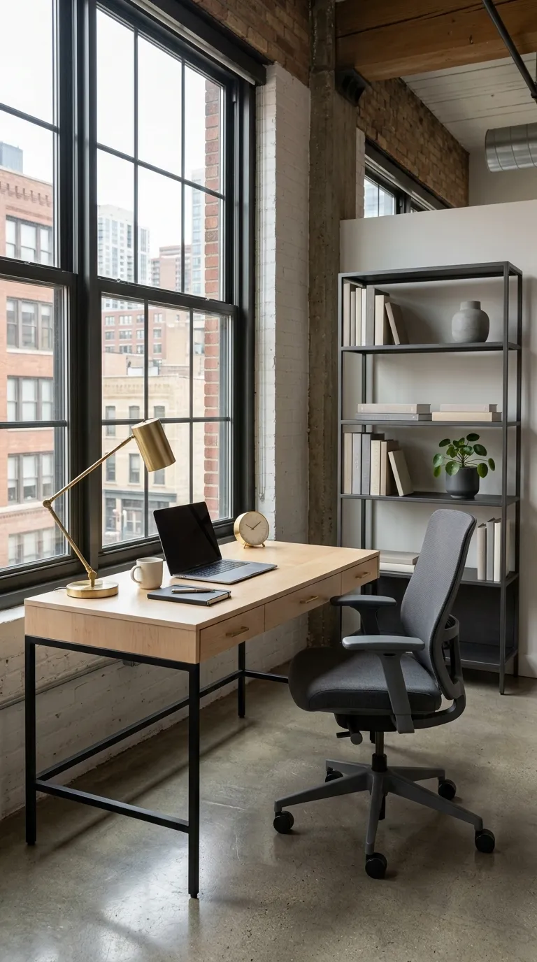 modern feng shui home office ideas Use Metal Accents With Restraint