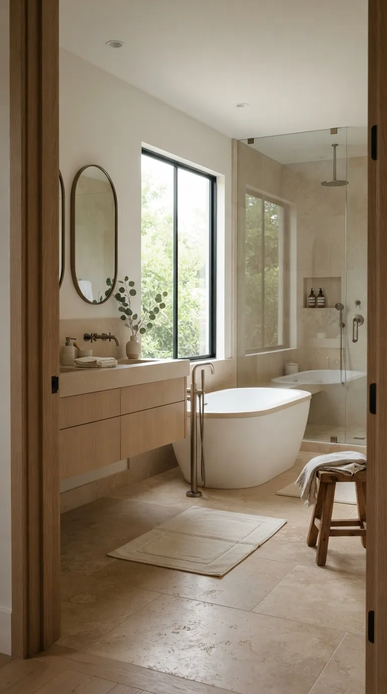 modern home design trends for 2026 Modern Bathrooms Feel More Like Retreats