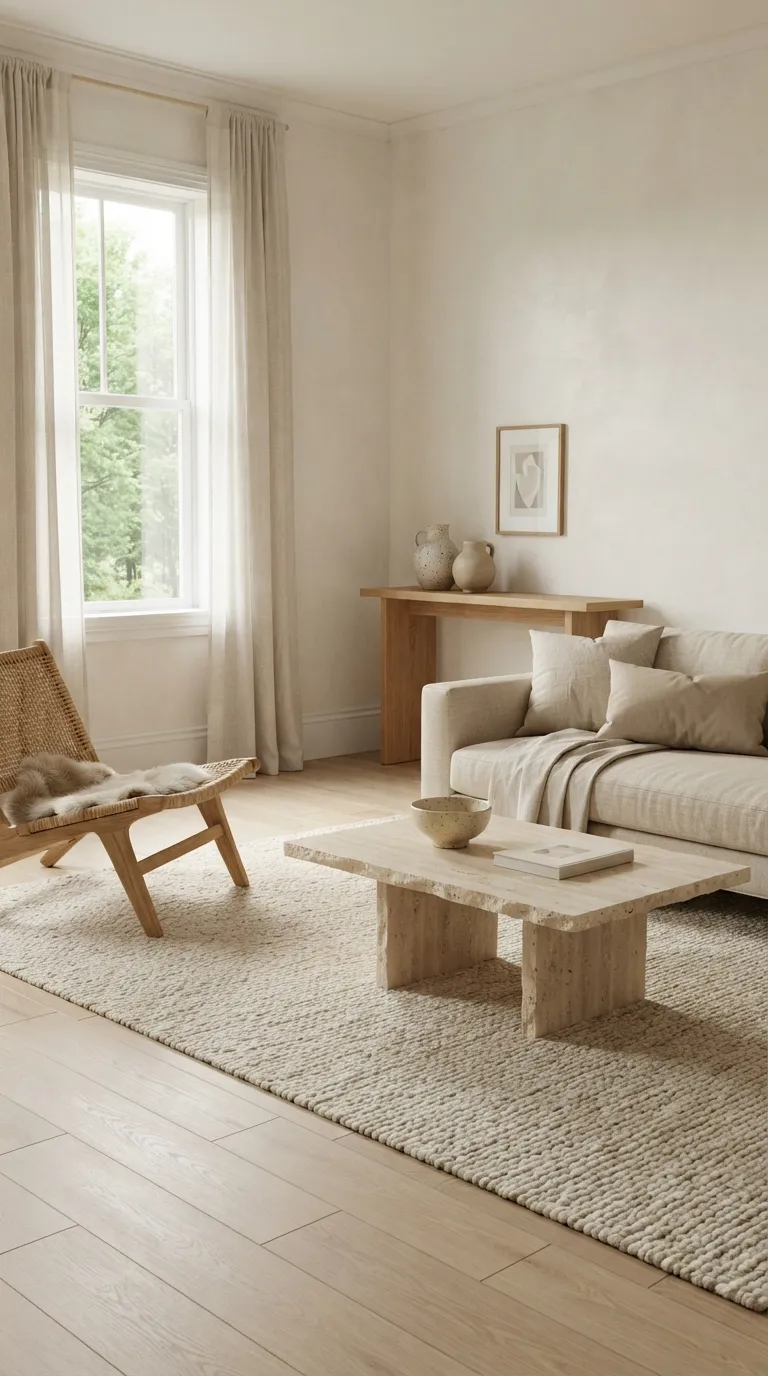 modern home design trends for 2026 Warm Minimalism With Natural Texture