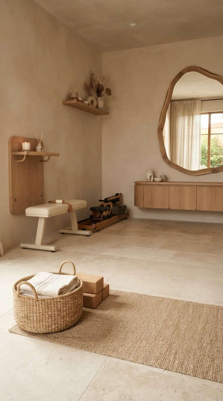 modern home gym color ideas Clay Beige Calm