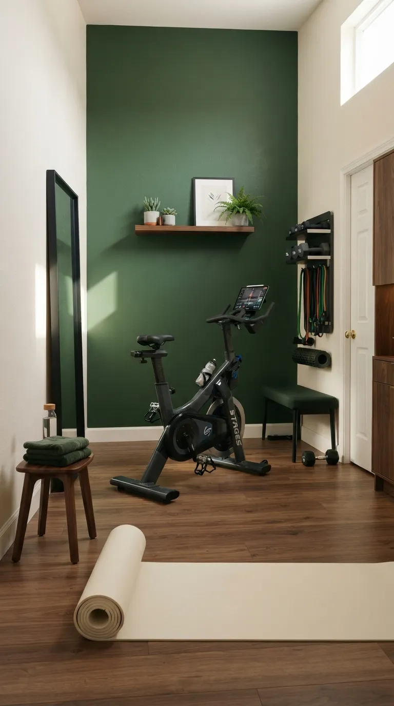 modern home gym color ideas Deep Navy Contrast