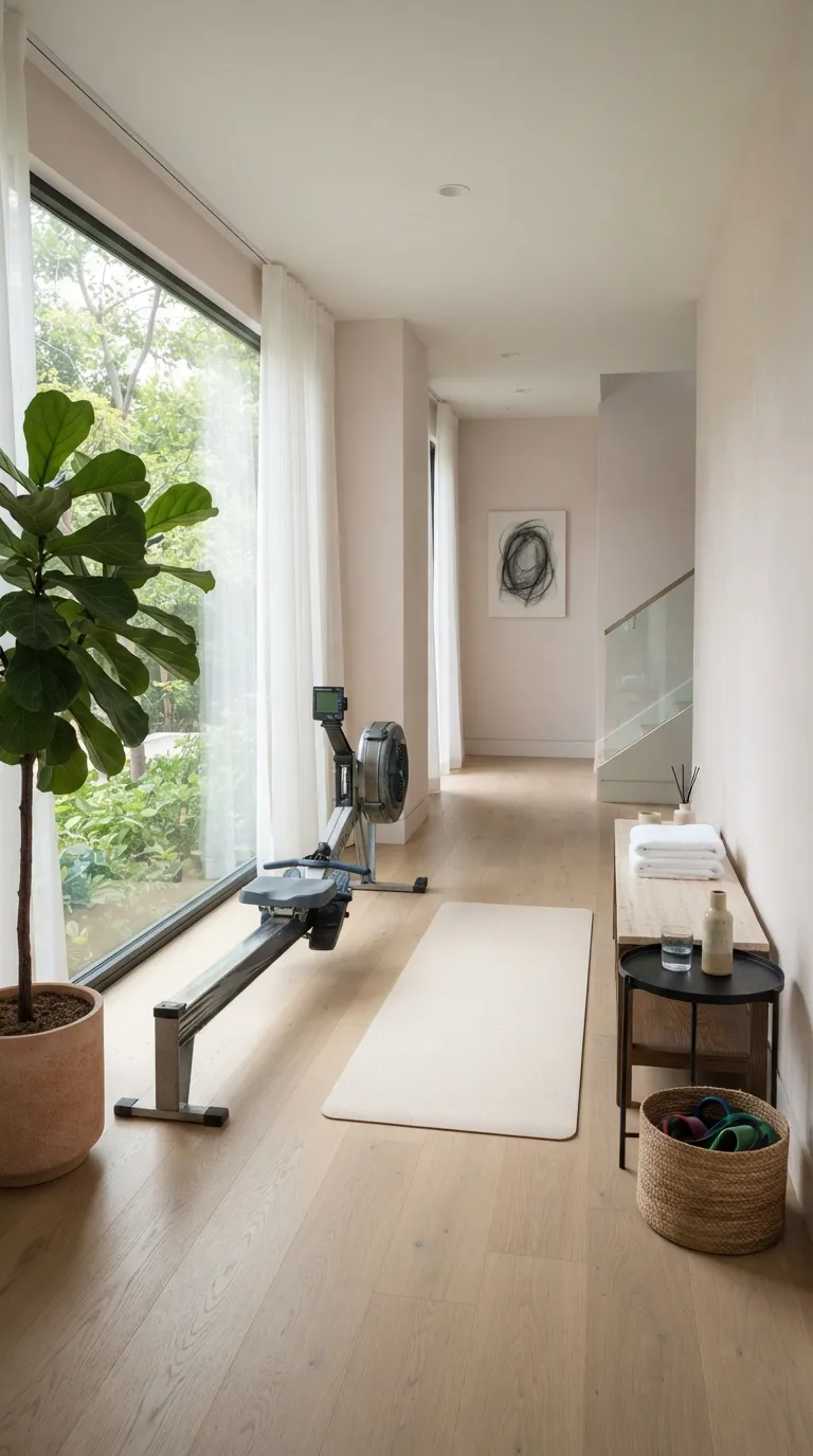 modern home gym ideas for beginners Bright Window Workout Area