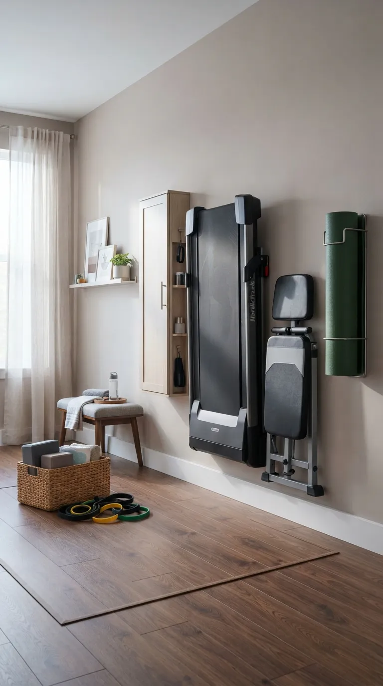 modern home gym ideas for beginners Foldable Equipment Station