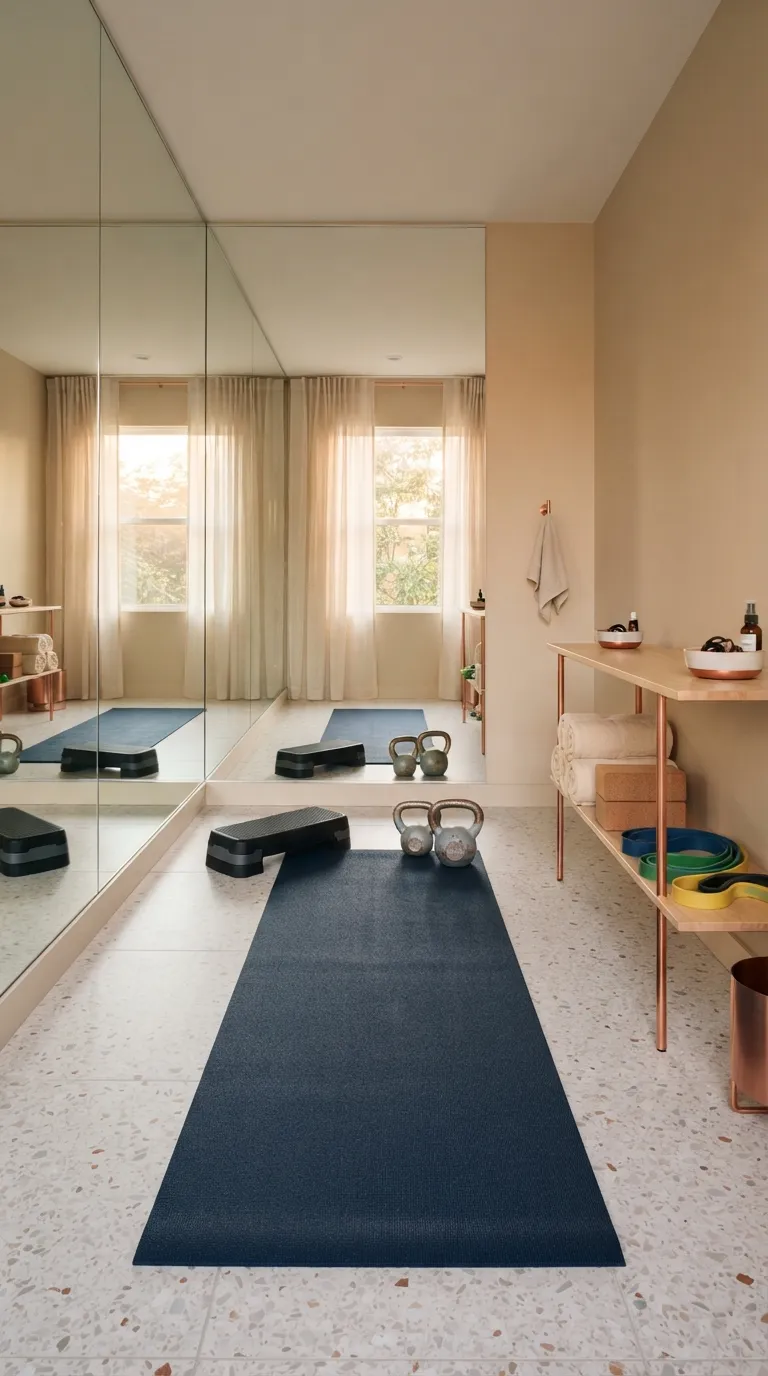 modern home gym ideas for beginners Mirror And Mat Workout Studio