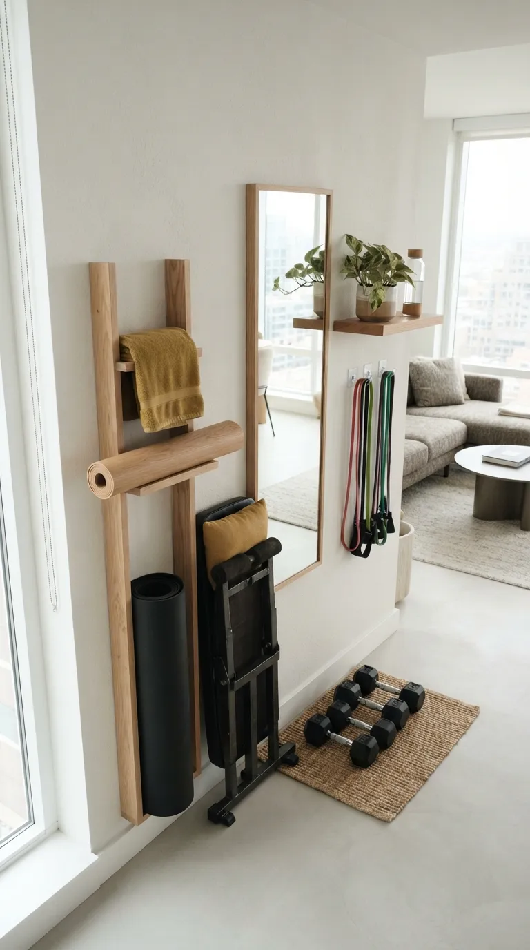 modern home gym ideas for beginners Slim Home Gym Wall