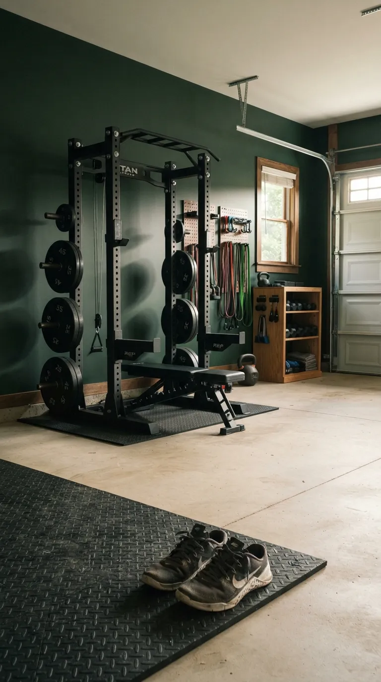 modern home gym ideas for garages Compact Strength Zone