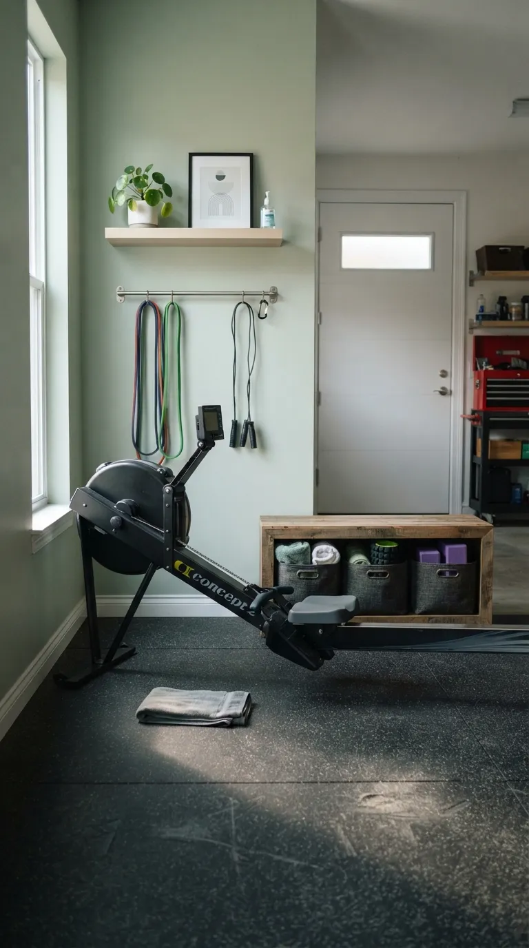modern home gym ideas for garages Slim Cardio Corner