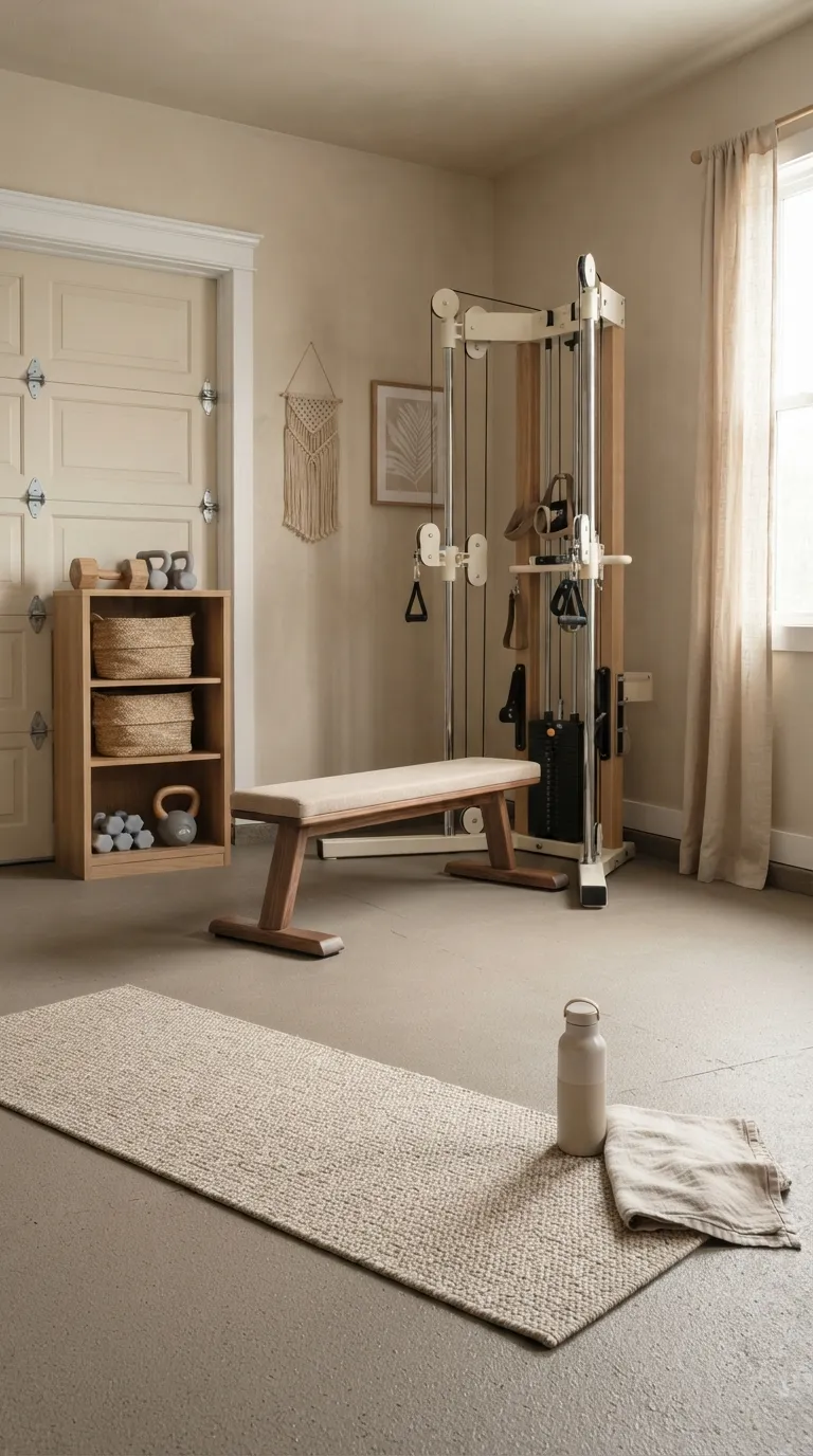 modern home gym ideas for garages Soft Neutral Color Scheme