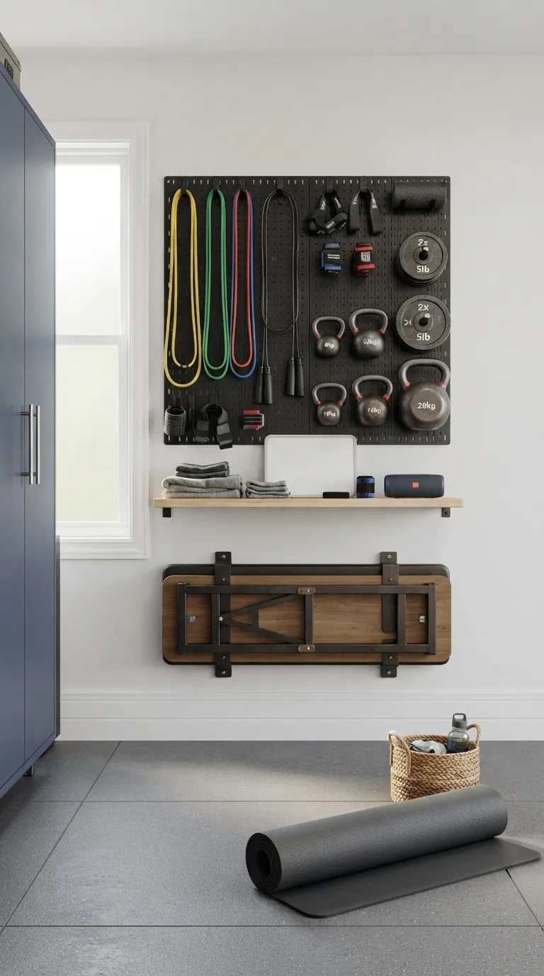 modern home gym ideas for garages Wall-Mounted Equipment