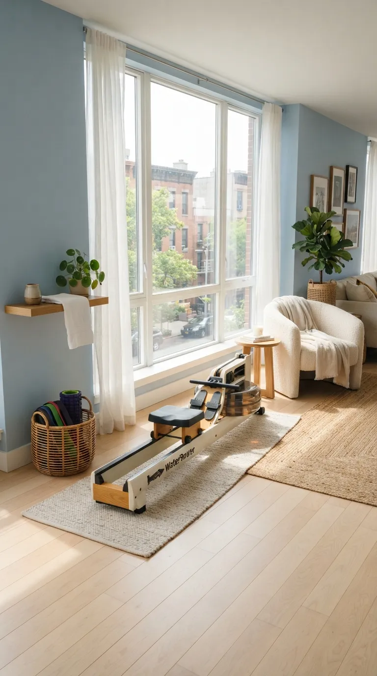 modern home gym ideas for small spaces Use a Window Wall for Natural Light