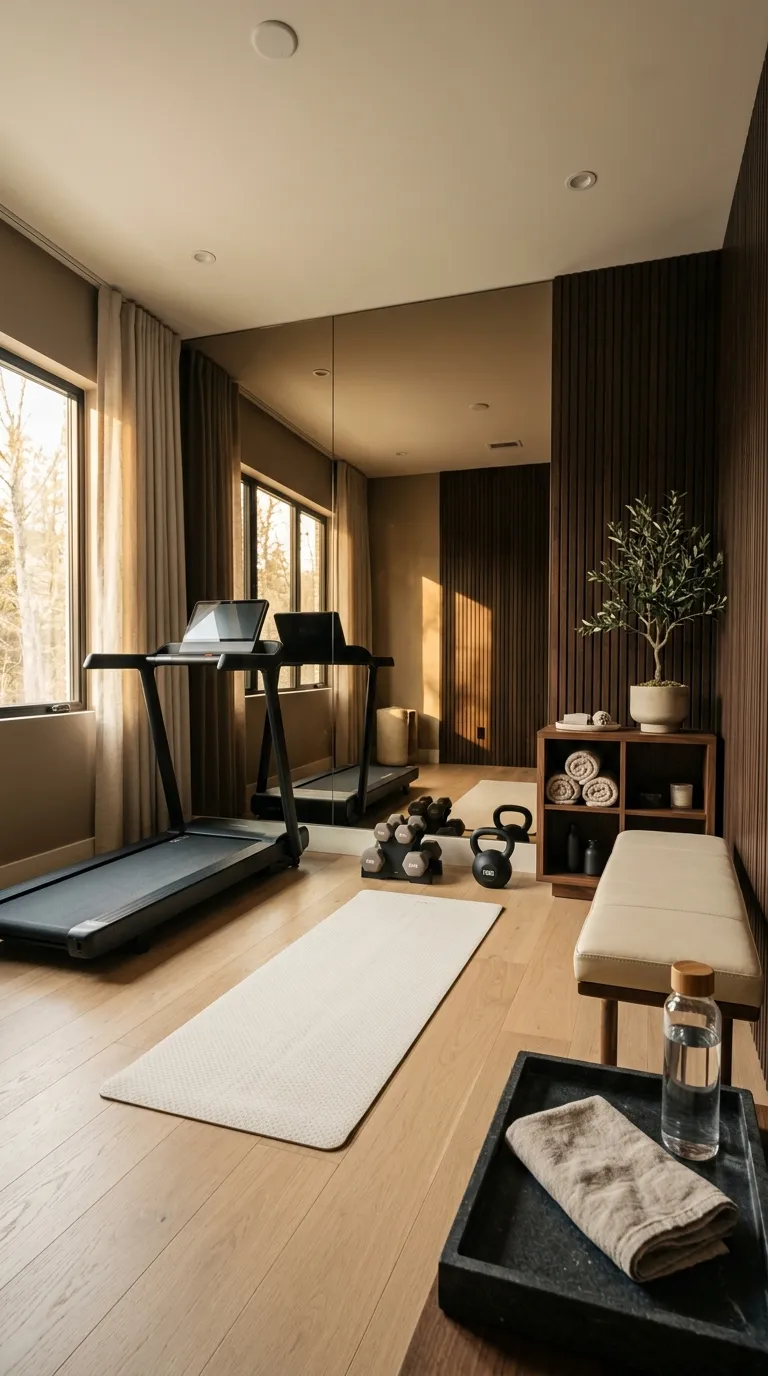 modern home gym ideas for spare rooms Luxe Small Gym Suite