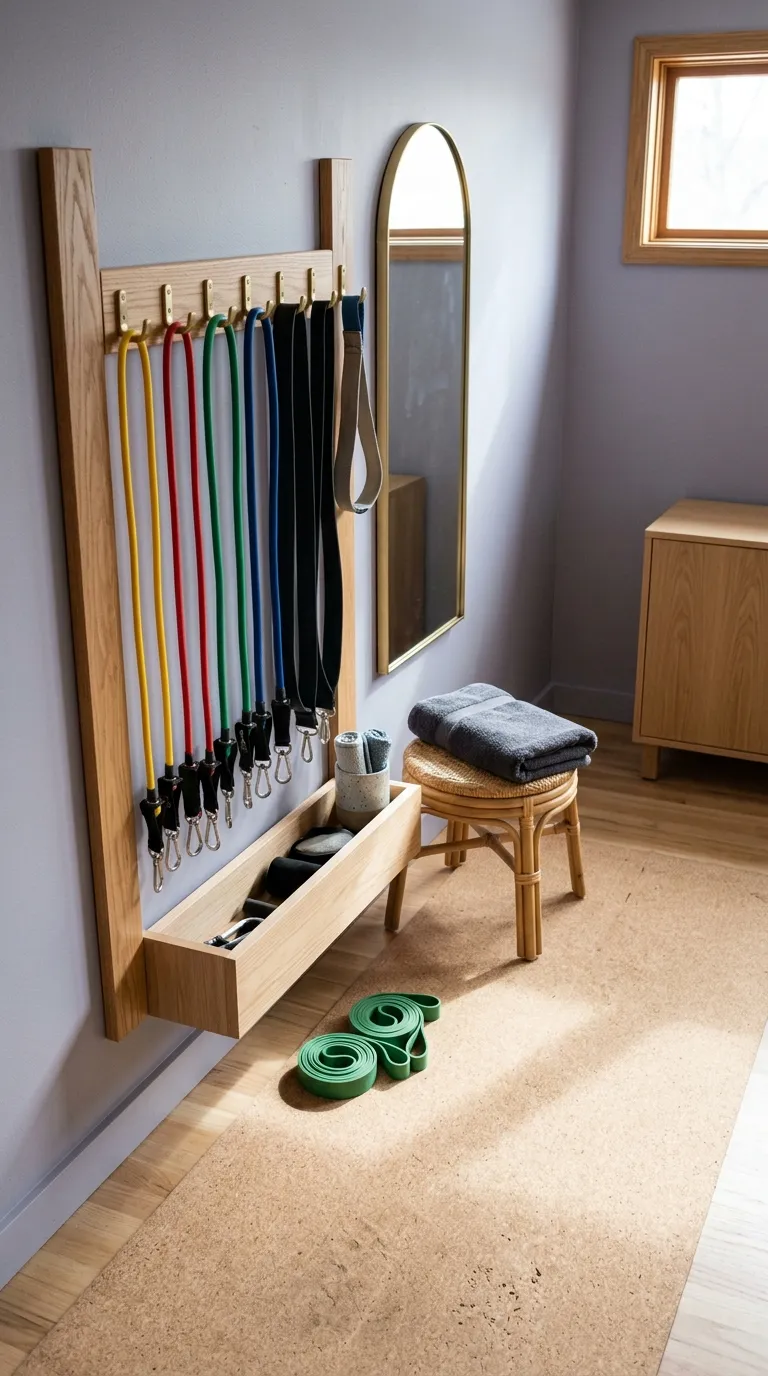 modern home gym ideas for spare rooms Resistance Band Station