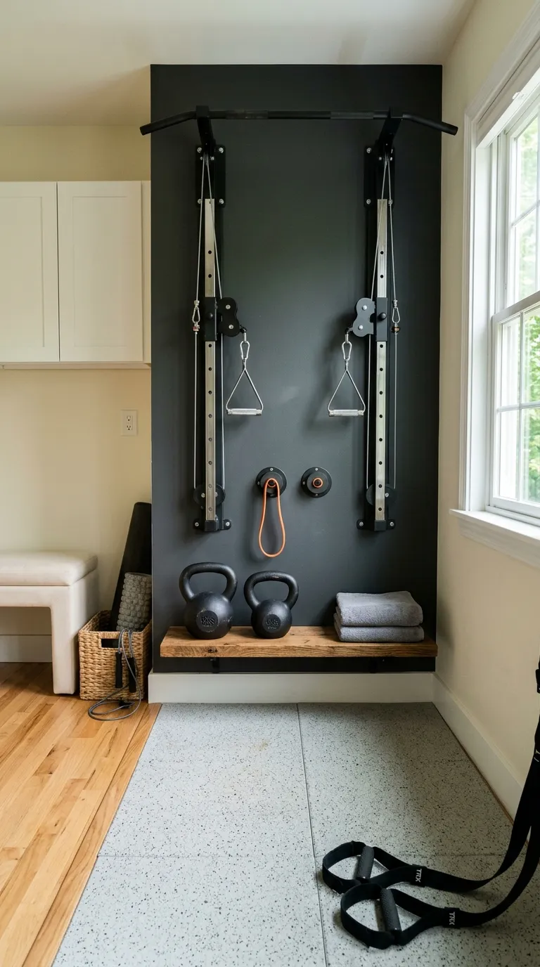 modern home gym ideas for spare rooms Small Strength Training Wall