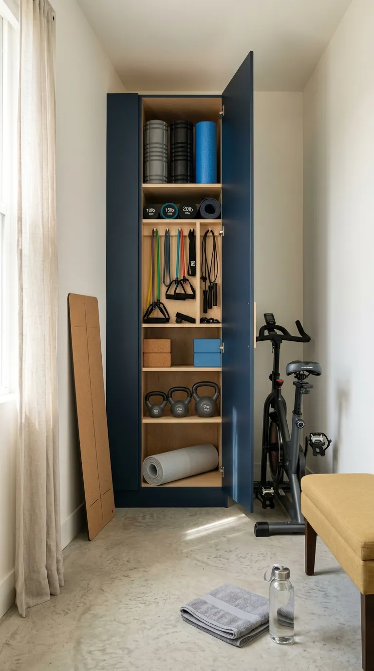 modern home gym ideas for spare rooms Under-Bench Gear Storage