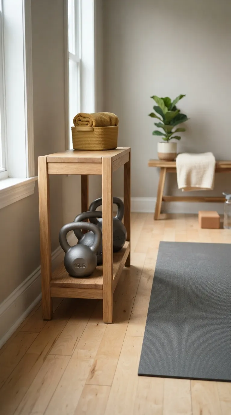 modern home gym ideas on a budget Add a Compact Kettlebell Station